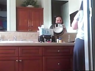 Hidden camera caught chubby Milf Norah