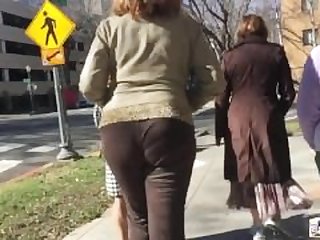 Tall Blonde MILF Lunch Break Walk 3