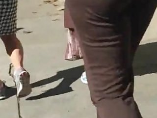 Tall Blonde MILF Lunch Break Walk 2