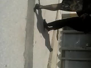 mature legs in black pantyhose