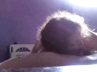 Cunt Christine sucks cock with her cunt