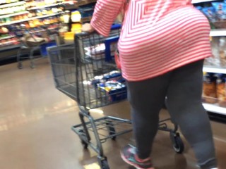 Super BBW in Candy Cane Striped Shirt